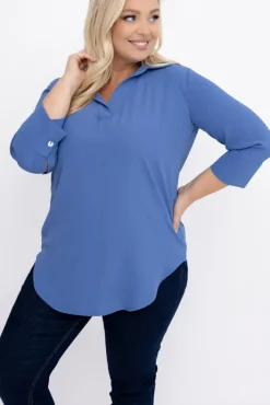 Damskie Polski Jeansowoniebieska Koszula VENTELI