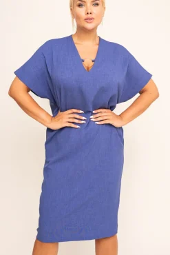 Polski Jeansowo-niebieska Sukienka INSTEVI