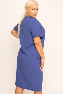 Polski Jeansowo-niebieska Sukienka INSTEVI