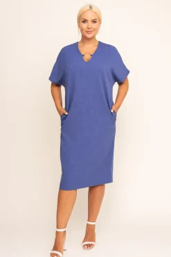 Polski Jeansowo-niebieska Sukienka INSTEVI