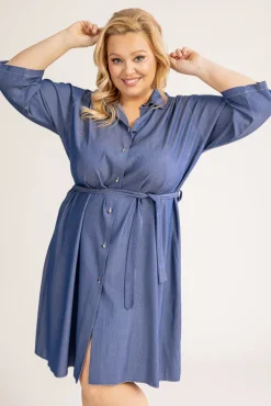 Polski Jeansowoniebieska Sukienka POWER