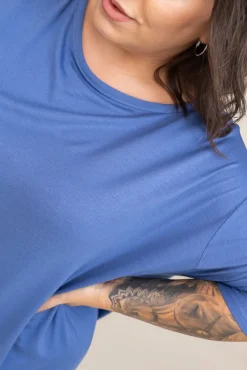 Polski Jeansowoniebieska Sukienka CASUAL FASHION