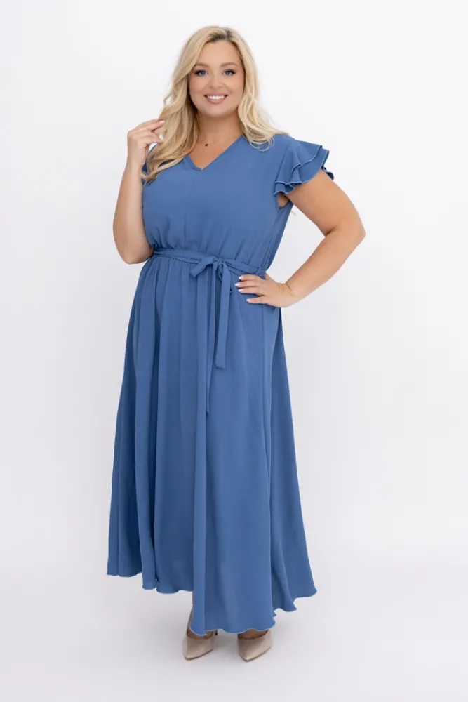 Polski Jeansowoniebieska Sukienka BLANCY