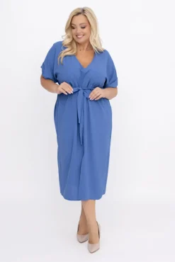 Polski Jeansowoniebieska Sukienka MICHIGAN