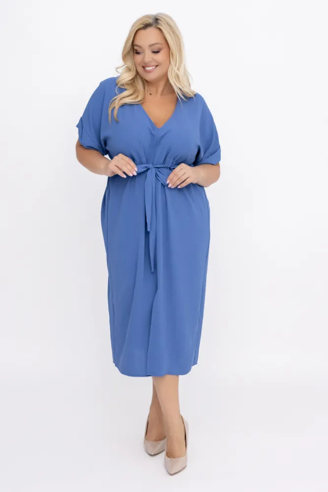 Polski Jeansowoniebieska Sukienka MICHIGAN