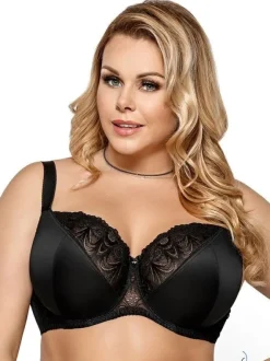 Gorsenia K425 biustonosz miękki BIG czarny CASABLANCA