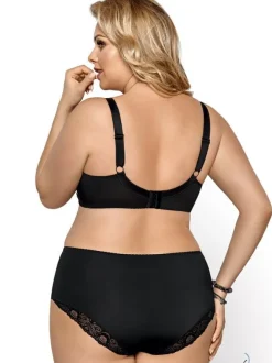 Gorsenia K425 biustonosz miękki BIG czarny CASABLANCA