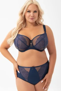 Gorsenia K910 biustonosz miękki granatowy NARCISA