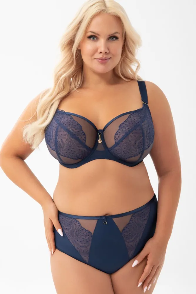 Gorsenia K910 biustonosz miękki granatowy NARCISA