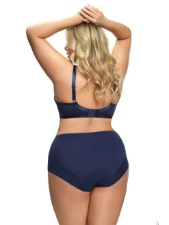 Gorsenia K496 biustonosz miękki na drutach granatowy PARADISE