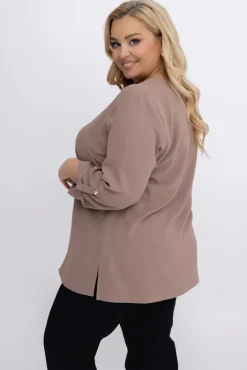 Damskie Polski Kakaowa Koszula SAVIA