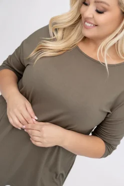 Damskie Włoski Kawowa Bluzka DEFENTO