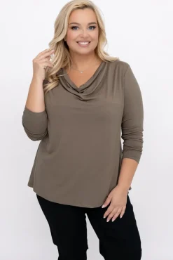 Damskie Włoski Kawowa Bluzka LANTIGRA