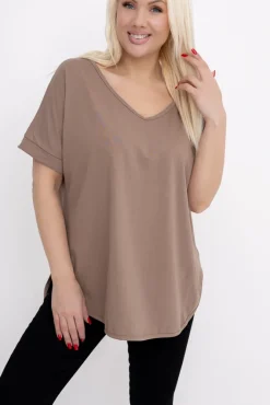 Damskie Włoski Kawowa Bluzka MERZI