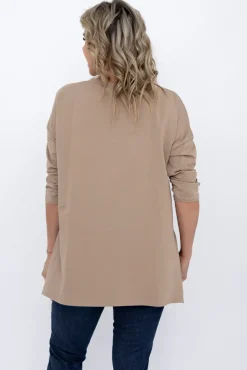 Damskie Włoski Kawowa Bluzka SALEN