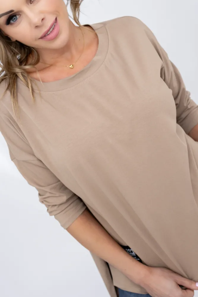 Damskie Włoski Kawowa Bluzka SALEN