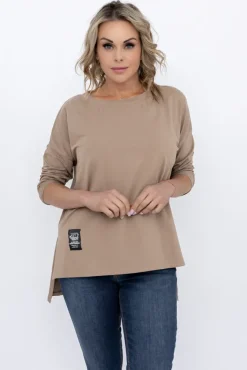 Damskie Włoski Kawowa Bluzka SALEN