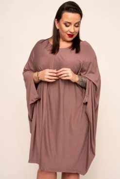 Polski Kawowa Sukienka HERMI