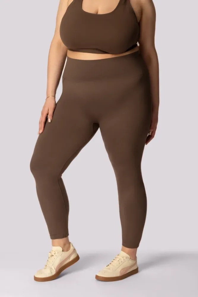 Polski Kawowe Legginsy z kieszonką BASE