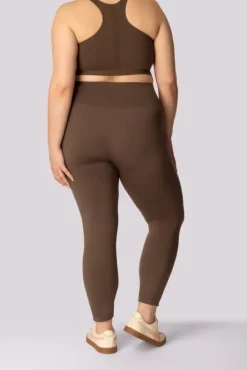 Polski Kawowe Legginsy z kieszonką BASE