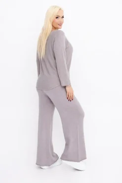 Damskie Włoski Kawowy Komplet sweterkowy XEZURI