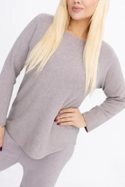 Damskie Włoski Kawowy Komplet sweterkowy XEZURI