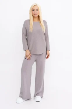 Damskie Włoski Kawowy Komplet sweterkowy XEZURI