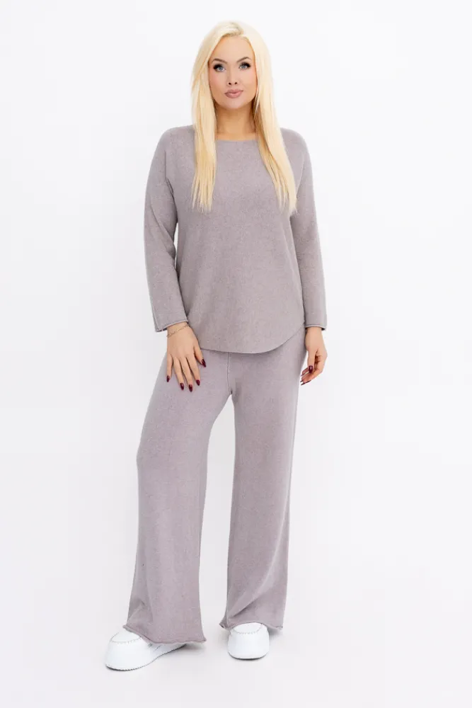 Damskie Włoski Kawowy Komplet sweterkowy XEZURI