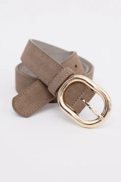 Polski Kawowy Pasek zamszowy CLUZI