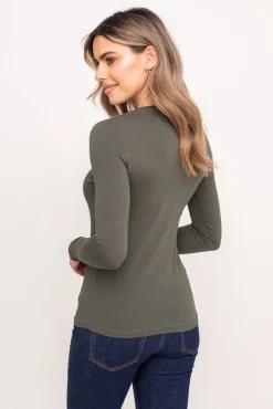 Damskie Polski Khaki Bluzka HEMENI