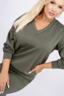 Damskie Włoski Khaki Komplet dresowy REMENTINO