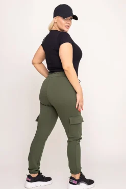Damskie Włoski Khaki Spodnie bojówki LENVI