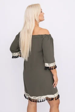 Polski Khaki Sukienka FEREZO