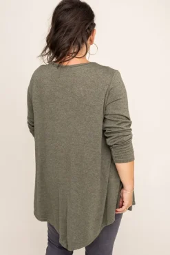 Damskie Włoski Khaki Sweter VERGEMO