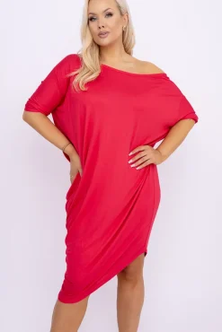 Polski Koralowa Sukienka CASUAL FASHION
