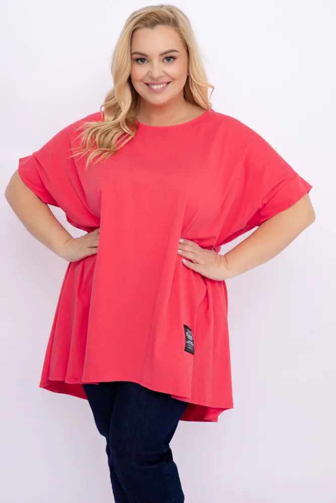 Damskie Włoski Koralowa Tunika STRIPI