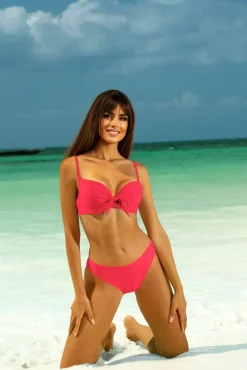 Polski Koralowy Strój Kąpielowy ROSOLINI dwuczęściowy L2538