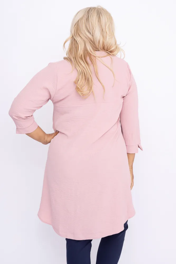 Damskie Polski Koszula AGILE Brudny Róż