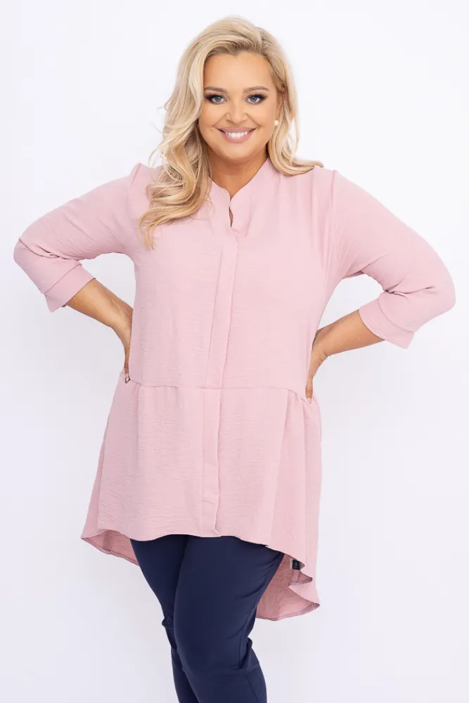 Damskie Polski Koszula AGILE Brudny Róż