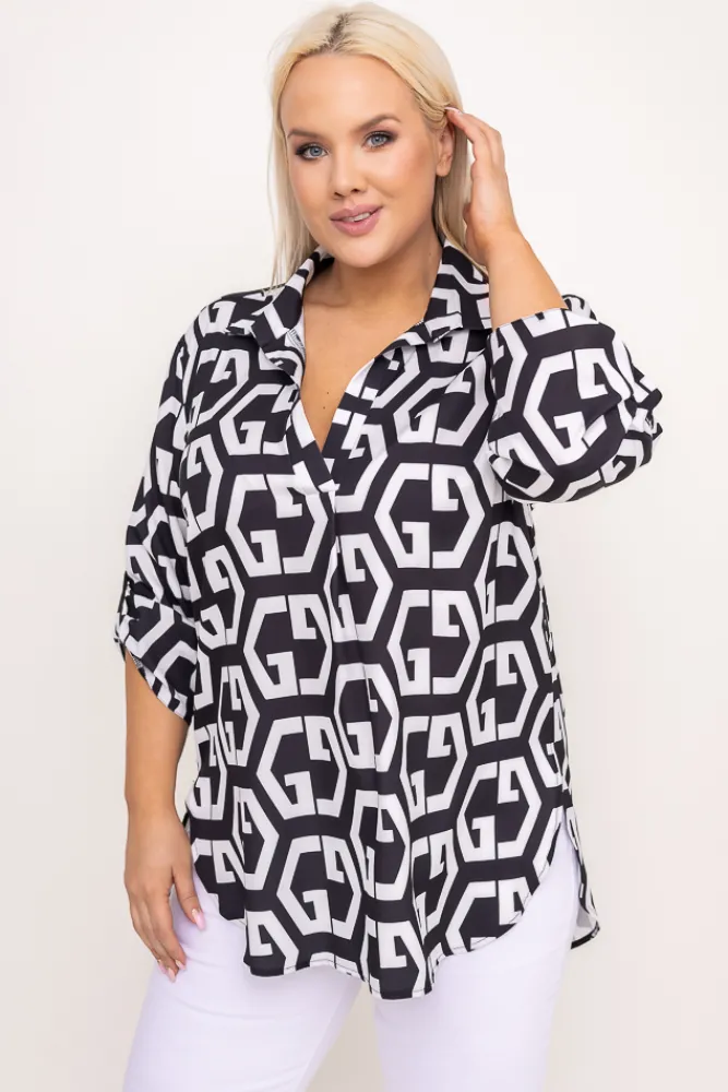 Damskie Polski Koszula HANZI Wzór 6