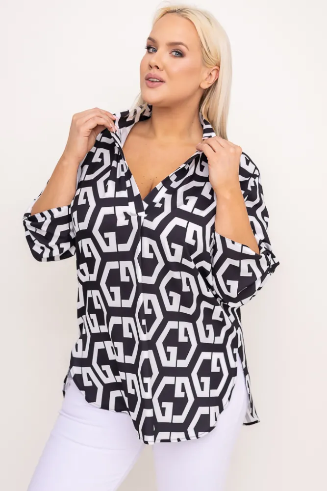 Damskie Polski Koszula HANZI Wzór 6