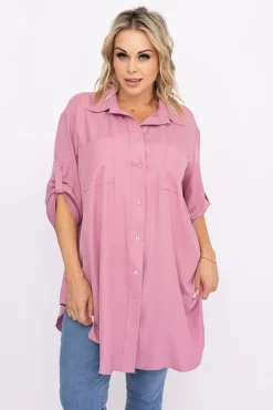 Damskie Włoski Koszula SIRIN Brudny Róż