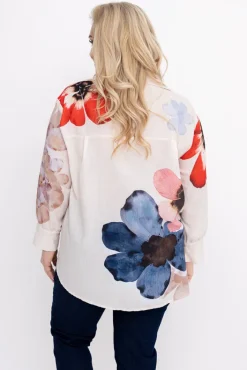 Damskie Włoski Koszula w kwiaty BAZANTI