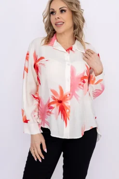 Damskie Włoski Koszula w kwiaty RITERIA Wzór 4