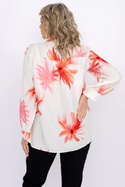 Damskie Włoski Koszula w kwiaty RITERIA Wzór 4