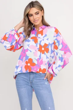 Damskie Polski Koszula z bufiastymi rękawami KAMI Wzór 3