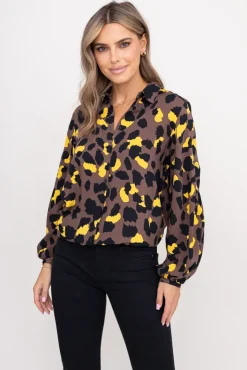 Damskie Polski Koszula z bufiastymi rękawami KAMI Wzór 4