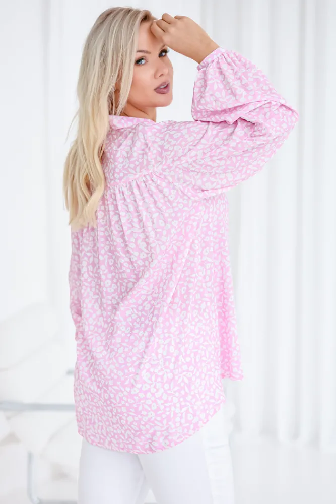 Damskie Polski Koszula z bufiastymi rękawami KAMI Wzór 11