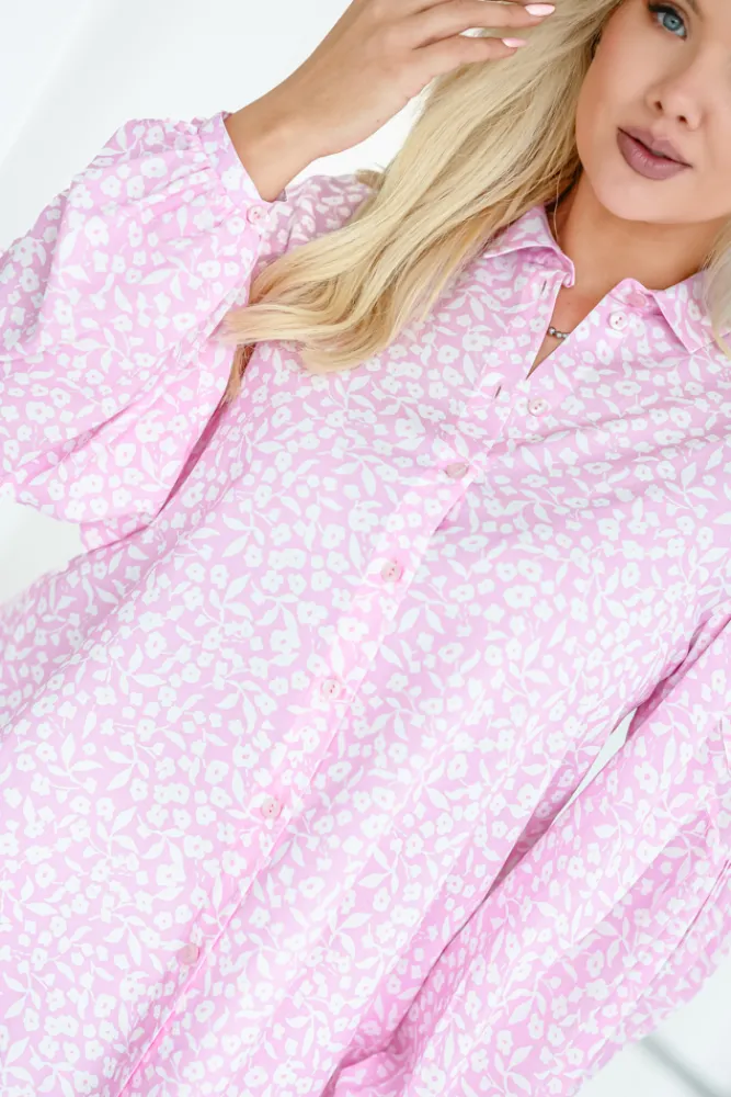 Damskie Polski Koszula z bufiastymi rękawami KAMI Wzór 11