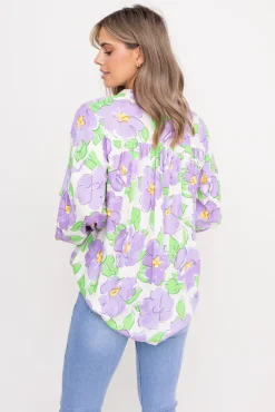 Damskie Polski Koszula z bufiastymi rękawami KAMI Wzór 7